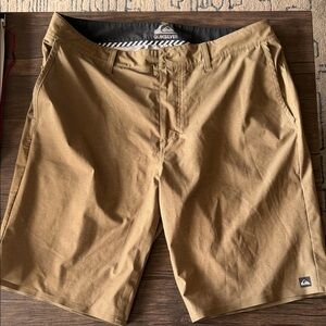 Quiksilver Men's Brown Flat Front Shorts